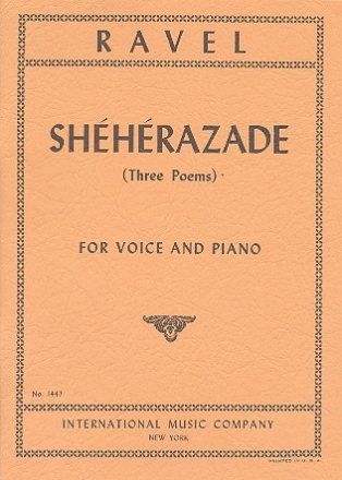 Sheherazade 3 poems for voice and piano (fr)