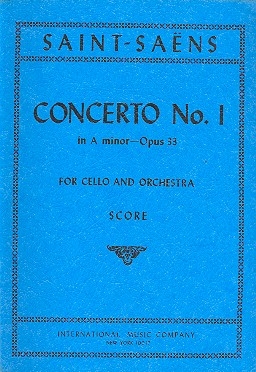 Concerto a minor op.33 no.1 for cello and orchestra study score