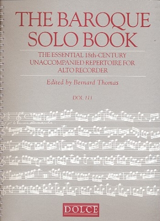 The Baroque Solo Book for treble recorder