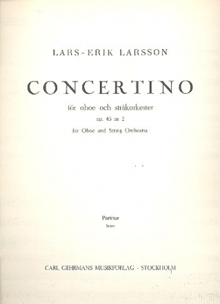 Concertino op.45,11 for string bass and orchestra score