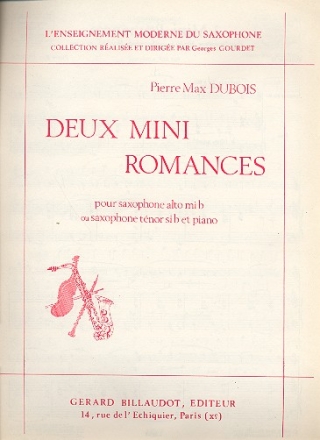 2 mini romances pour saxophone alto ou tenor et piano