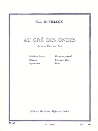 Au gr des ondes 6 petites pieces pour piano