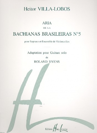 Aria de la Bachianas brasileiras no.5 pour guitare solo