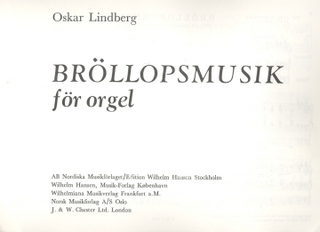 Broellopsmusik foer orgel