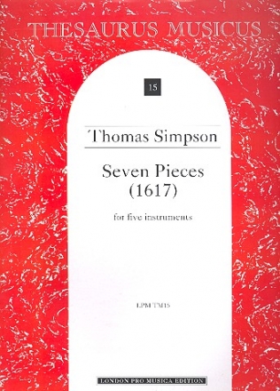 7 Pieces for 5 instruments (1617) score