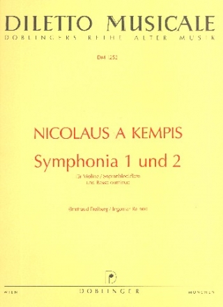 Symphonia 1 und 2 fr Violine (Sopranblockflte) und Bc Stimmen