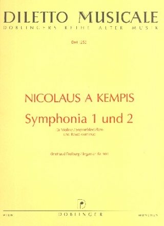 Symphonia 1 und 2 fr Violine (Sopranblockflte) und Bc Stimmen