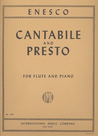 Cantabile and Presto for flute and piano