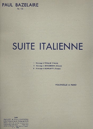 Suite italienne op.122 pour violoncelle et piano