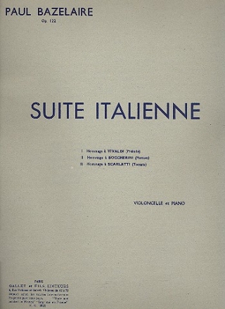 Suite italienne op.122 pour violoncelle et piano