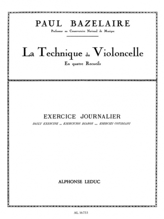 LA TECHNIQUE DU VIOLONCELLE VOL.2 EXERCICE JOURNALIER (FR/EN/SP/IT)