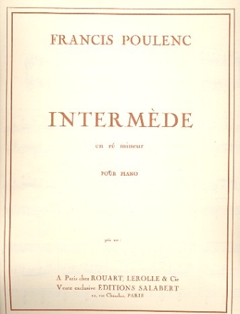 Intermede r mineur  pour piano