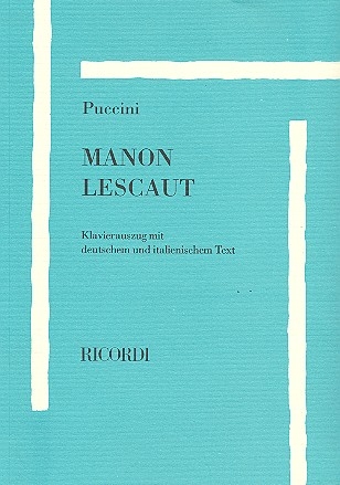 Manon Lescaut Klavierauszug (dt/it, broschiert)