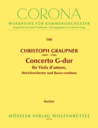 Concerto G-Dur fr Viola d'amore, Streicher und Bc Partitur