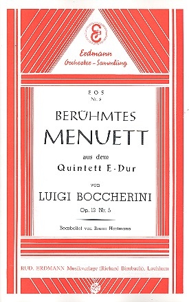 Berhmtes Menuett fr Salonorchester