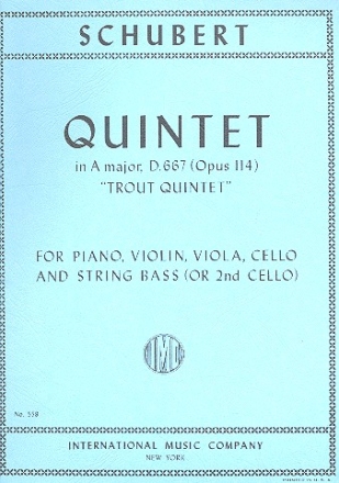 Trout-Quintet A major op.114 for piano and strings parts