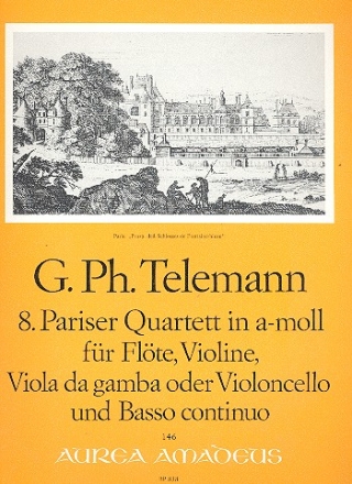 Pariser Quartett a-Moll Nr.8 fr Flte, Violine, Viola da gamba (Violoncello) und Bc Stimmen