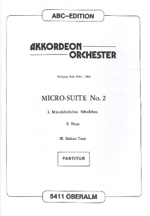 Micro-Suite Nr.2 - fr Akkordeonorchester Partitur