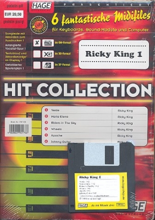 RICKI KING 1 - FUER KEYBOARDS, SOUND-MOD. U. COMP.  BUCH+MIDIDISC MIT TEXT, AKKORDEN, GIT.-TAB.