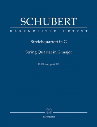 Streichquartett G-Dur D887 oppost.161 Studienpartitur