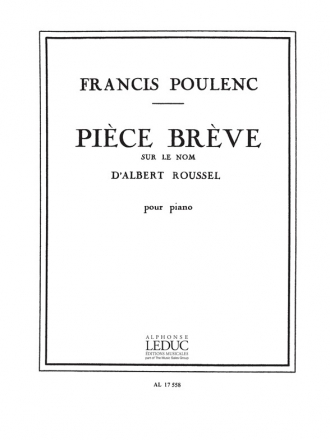 Piece breve sur le nom d'Albert Roussel pour piano