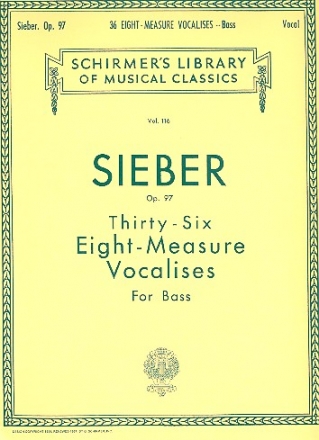 36 eight-measure vocalises op.97 for bass and piano