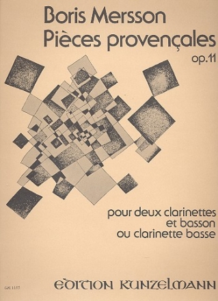 Pieces provencales op.11 Pour 2 clarinettes et basson (ou clarinette basse) partition et parties