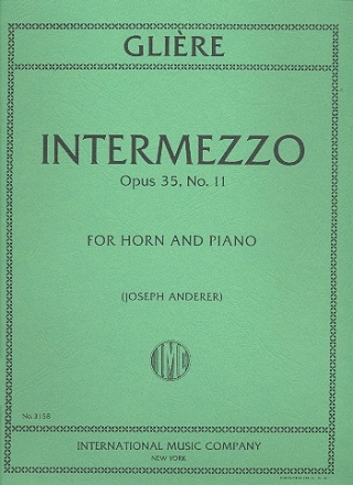 Intermezzo op.35,11 for horn in F and piano