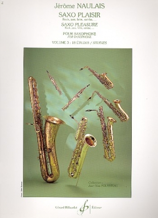Saxo plaisir vol.3 18 tudes pour saxophone seul (difficile)
