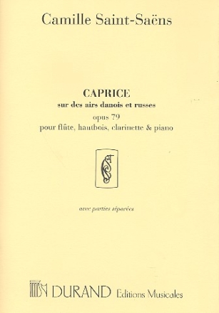 Caprice sur des airs danois et russes op.79 pour flute, hautbois clarinette et piano,  partition et parties