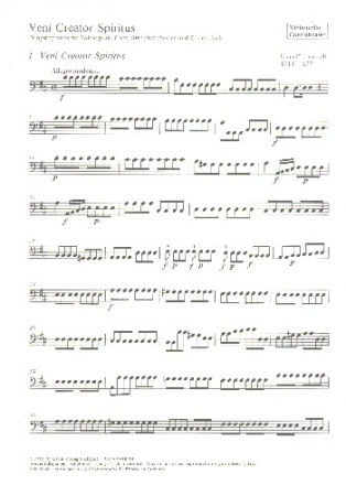 Veni creator spiritus fr Sopran gem Chor und Orchester Cello/Ba