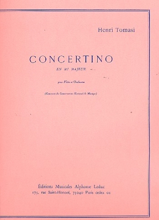 Concertino  en mi majeur pour flute et orchestre pour flute et piano