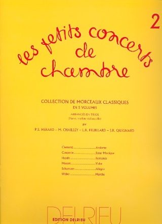 Les petits concerts de chambre vol.2 pour piano, violon, violoncelle parties