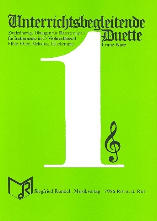 Unterrichtsbegleitende Duette Band 1 fr Instrumente in C (Violinschlssel)