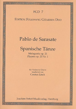Spanische Tnze fr Violine und Gitarre Partitur und Stimmen