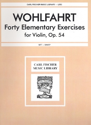 40 elementary Studies op.54 for violin