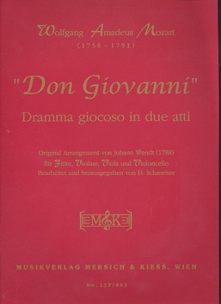 Don Giovanni fr Flte, Violine, Viola und Violoncello Stimmen
