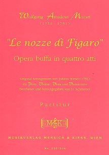 Le nozze di Figaro fr Flte und Streichtrio Studienpartitur