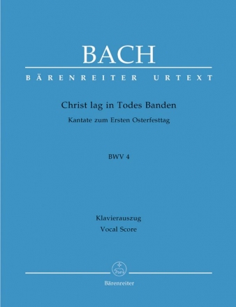 Christ lag in Todesbanden Kantate Nr.4 BWV4 Klavierauszug