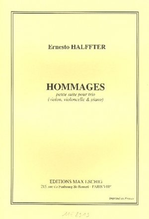 Hommages pour violin, violoncelle et piano partition et parties