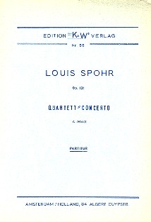 Quartett-Concerto a-Moll op.131 fr Streichquartett solo und Orchester,  Partitur