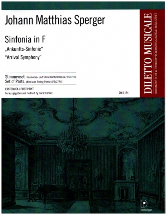 Sinfonia in F Ankunfts-Sinfonie fr groes Orchester Stimmenset