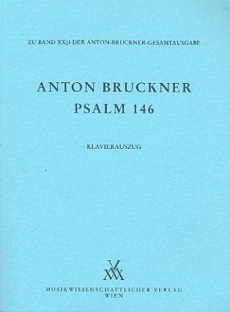 Psalm 146 fr Chor und Orchester Klavierauszug