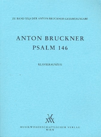 Psalm 146 fr Chor und Orchester Klavierauszug