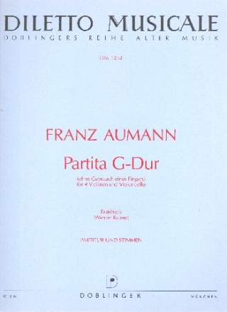 Partita G-Dur fr 4 Violinen und Violoncello Partitur und Stimmen