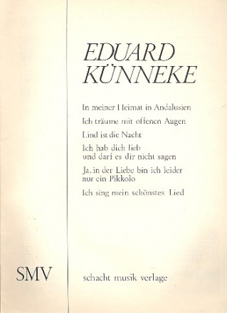 Eduard Künneke Album: für Gesang und Klavier