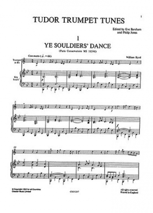 TRUMPET SOLOS VOL.1 THE TUDOR AGE FOR TRUMPET AND PIANO