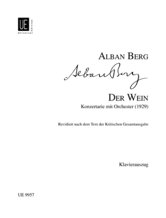 Der Wein Konzertarie fr Gesang und Klavier