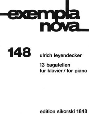 13 BAGATELLEN FUER KLAVIER EXMPLA NOVA 148