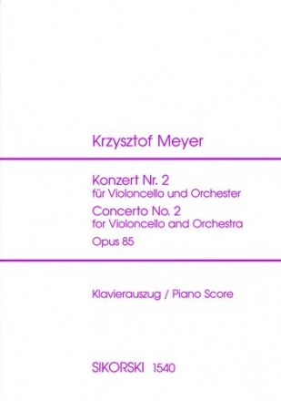 Konzert Nr.2 op.85 fr Violoncello und Orchester fr Violoncello und Klavier